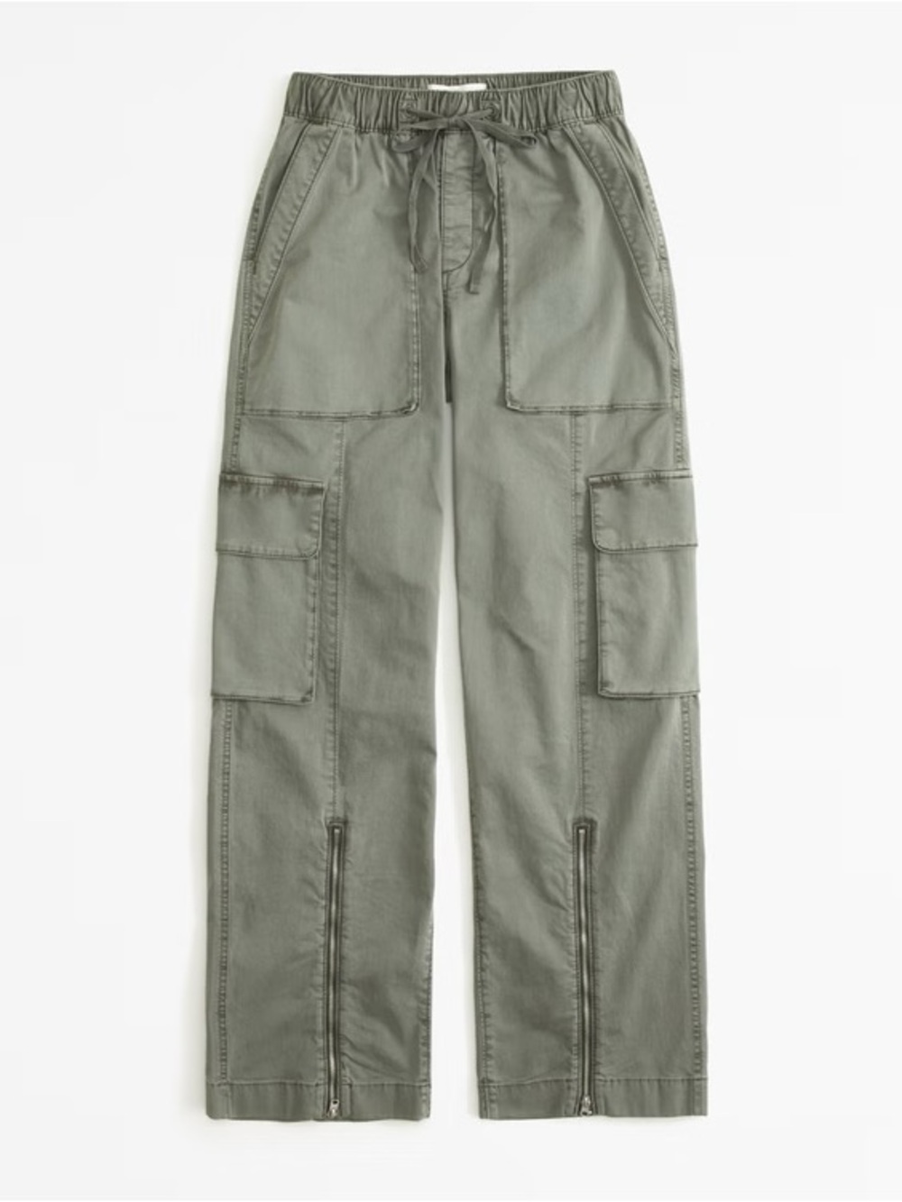 Abercrombie & Fitch M Utility Cargo Wide Leg Pull On Pants Y2K Baggy Oversized